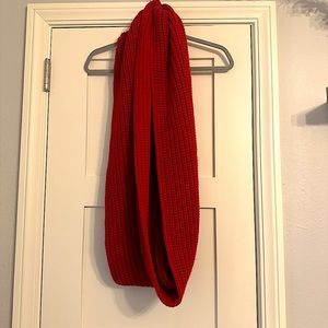 J. Crew Red Knit Infinity Scarf